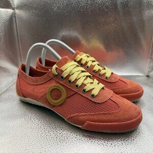 Size EU 38 Aro Joaneta‎ Net 3133 Coral Orange Womens Lace Up Sneaker Shoes